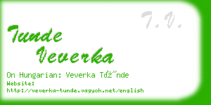 tunde veverka business card